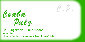 csaba pulz business card